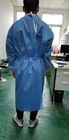 Áo choàng cách ly y tế dùng một lần màu xanh lam 45g với dây quấn đàn hồi không vô trùng hoặc EO vô trùng