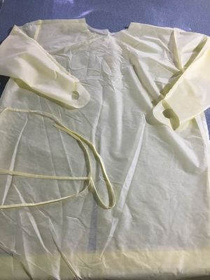 Áo choàng y tế dùng một lần Aami cấp 4 vô trùng với dây quấn dệt kim