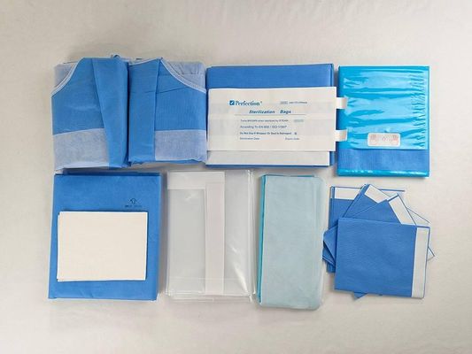 Một lần sử dụng Phòng phẫu thuật chung Bọc rèm màu xanh lá cây xanh trắng rèm phẫu thuật vô trùng cho phòng phẫu thuật và bảo vệ bệnh nhân
